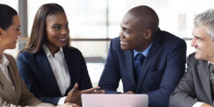 group of business people having meeting